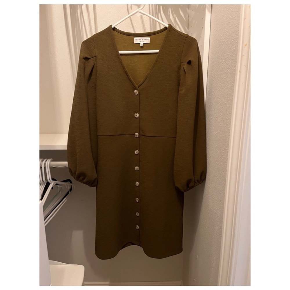 Madewell x Texture & Thread Crepe Balloon - Sleeve Dress